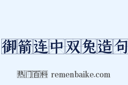 御箭连中双兔造句是什么意思的图片